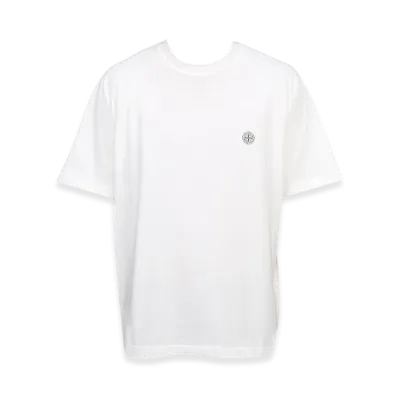 Stone Island 21544 Wappen Patch Cotton Jersey T-Shirt - 24SS "White"