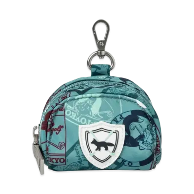Maison Kitsune Golf Nylon Ball Case "Blue Green"