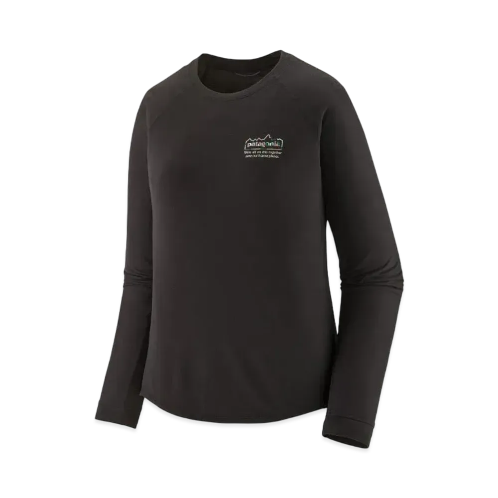 Patagonia Women's Longsleep Capilene Cool Trail Graphic Shirt "Black"