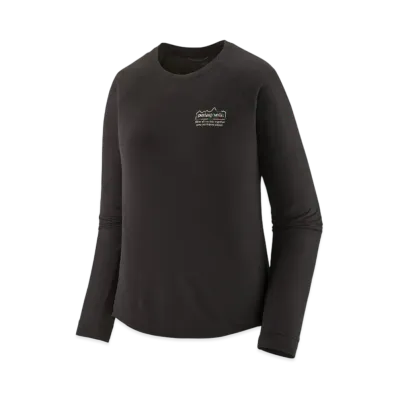 Patagonia Women's Longsleep Capilene Cool Trail Graphic Shirt "Black"
