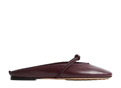 Bottega Veneta Women's Rosa Mary Jane Ballerinas "Deep Mahogany"
