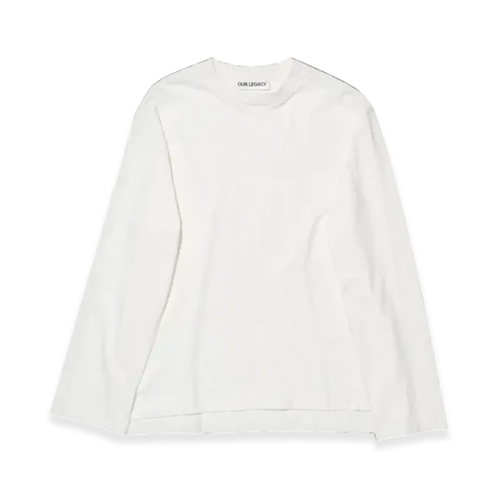 OUR LEGACY Box Longsleeve T-Shirt "White Yin Yang Embroidery"