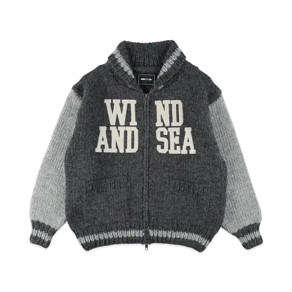 WIND AND SEA Patch Logo Cowichan Jacket "Gray"