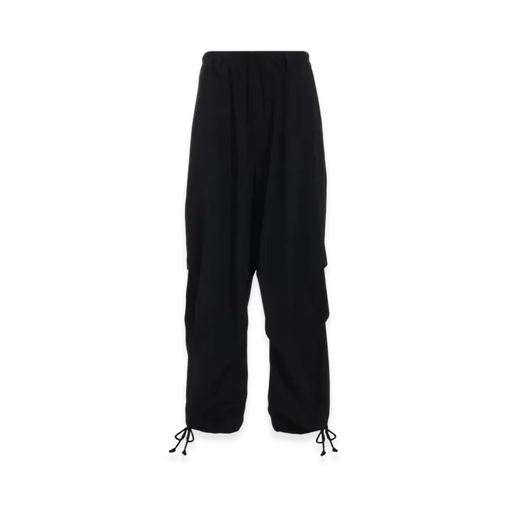 S'YTE Washer Wool Gabardine Knee Tuck Military Pants "Black"