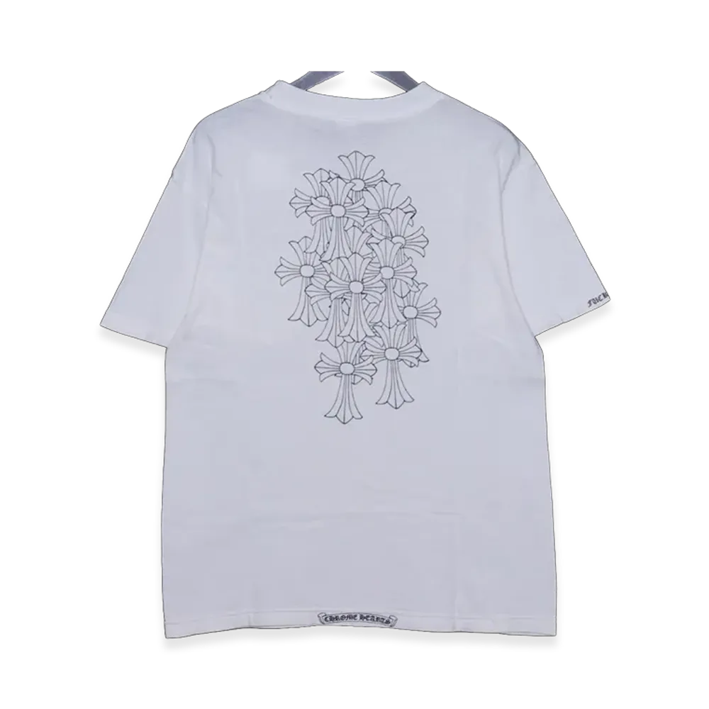 Chrome Hearts Old Back Cemetery Print Horseshoe Pocket T-Shirt "White"