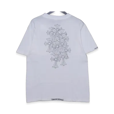 Chrome Hearts Old Back Cemetery Print Horseshoe Pocket T-Shirt "White"