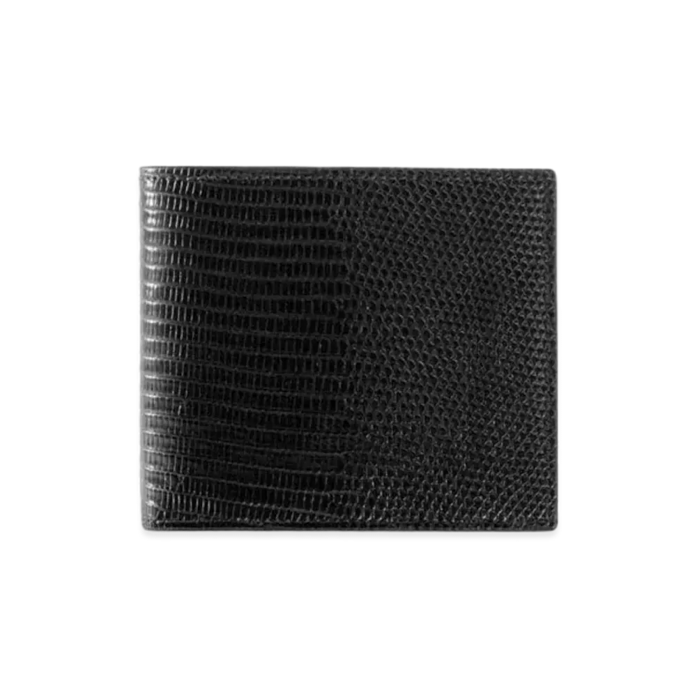 GUCCI Lizard Bi-Fold Coin Wallet "Black"