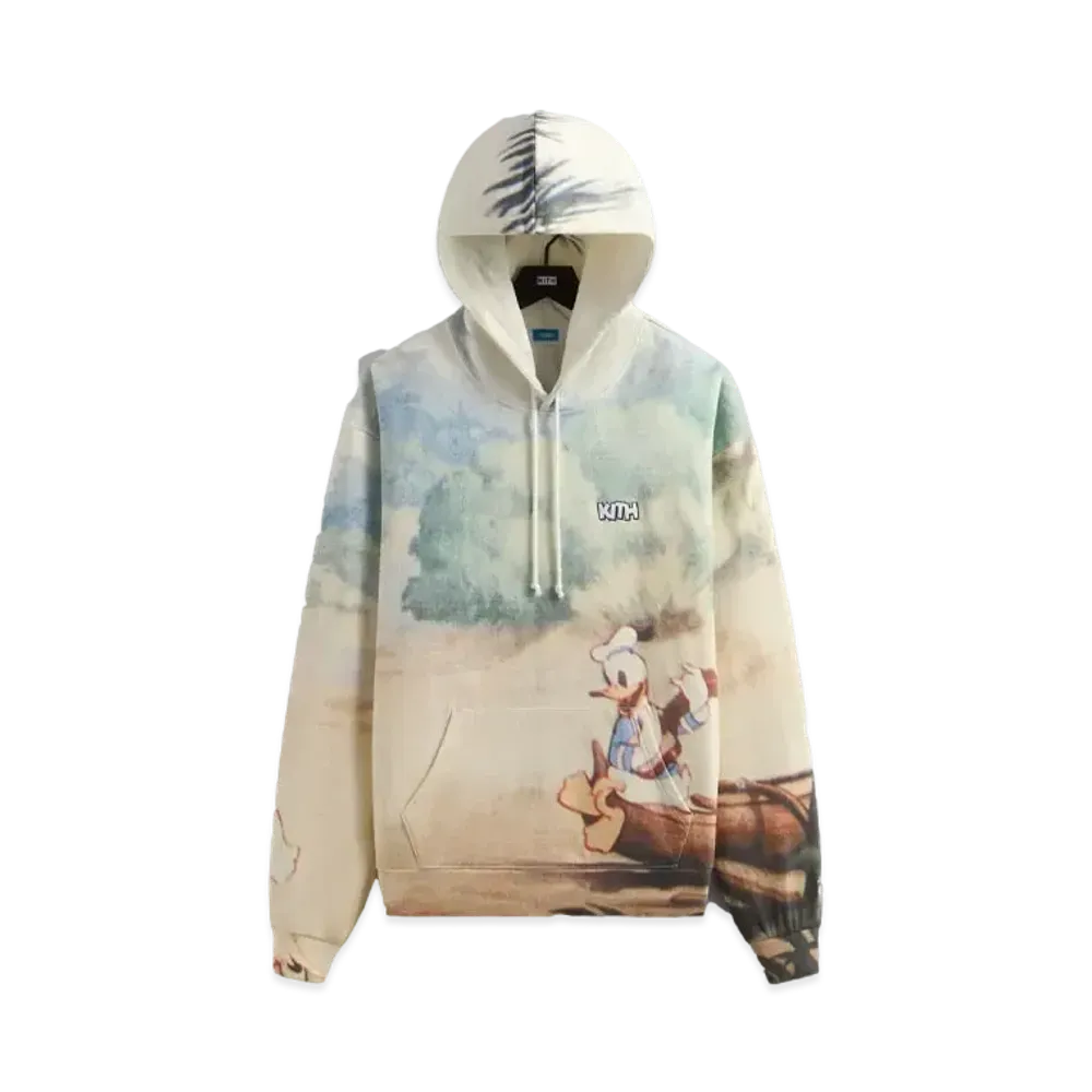 Kith x Disney For Donald Duck Hawaiian Vintage Nelson Hoodie "White"