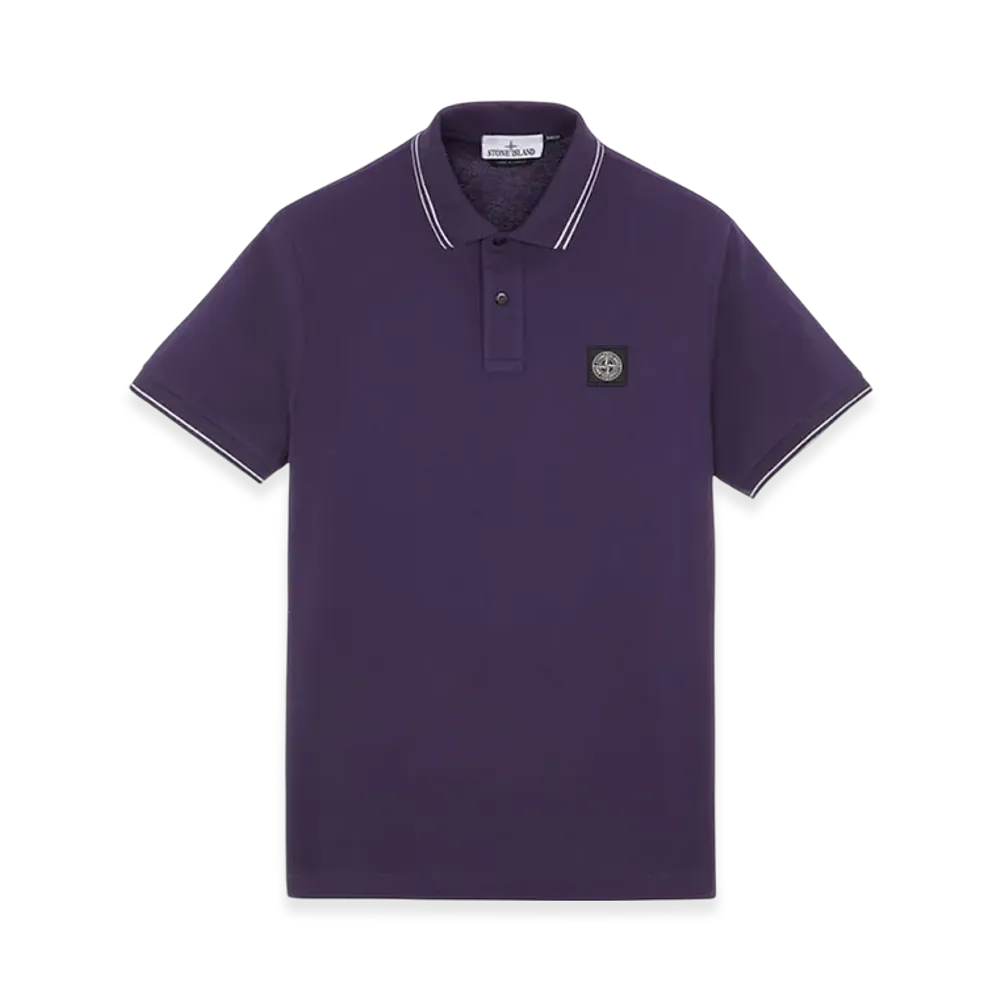 Stone Island 2SC18 Stretch Cotton Pique Short Sleeve Polo Shirt - 23SS "Ink Blue"