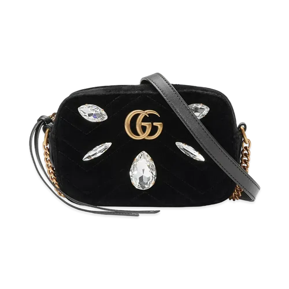 GUCCI GG Marmont Velvet Mini bag "Black"
