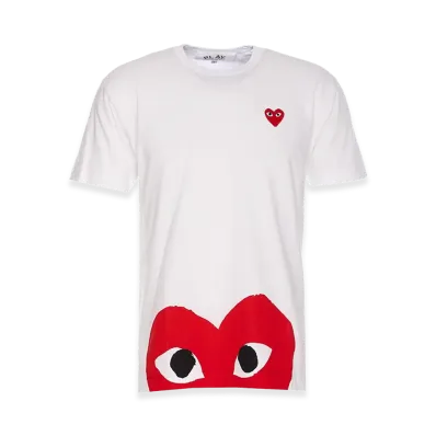 PLAY COMME des GARCONS Heart Logo T-Shirt "White"