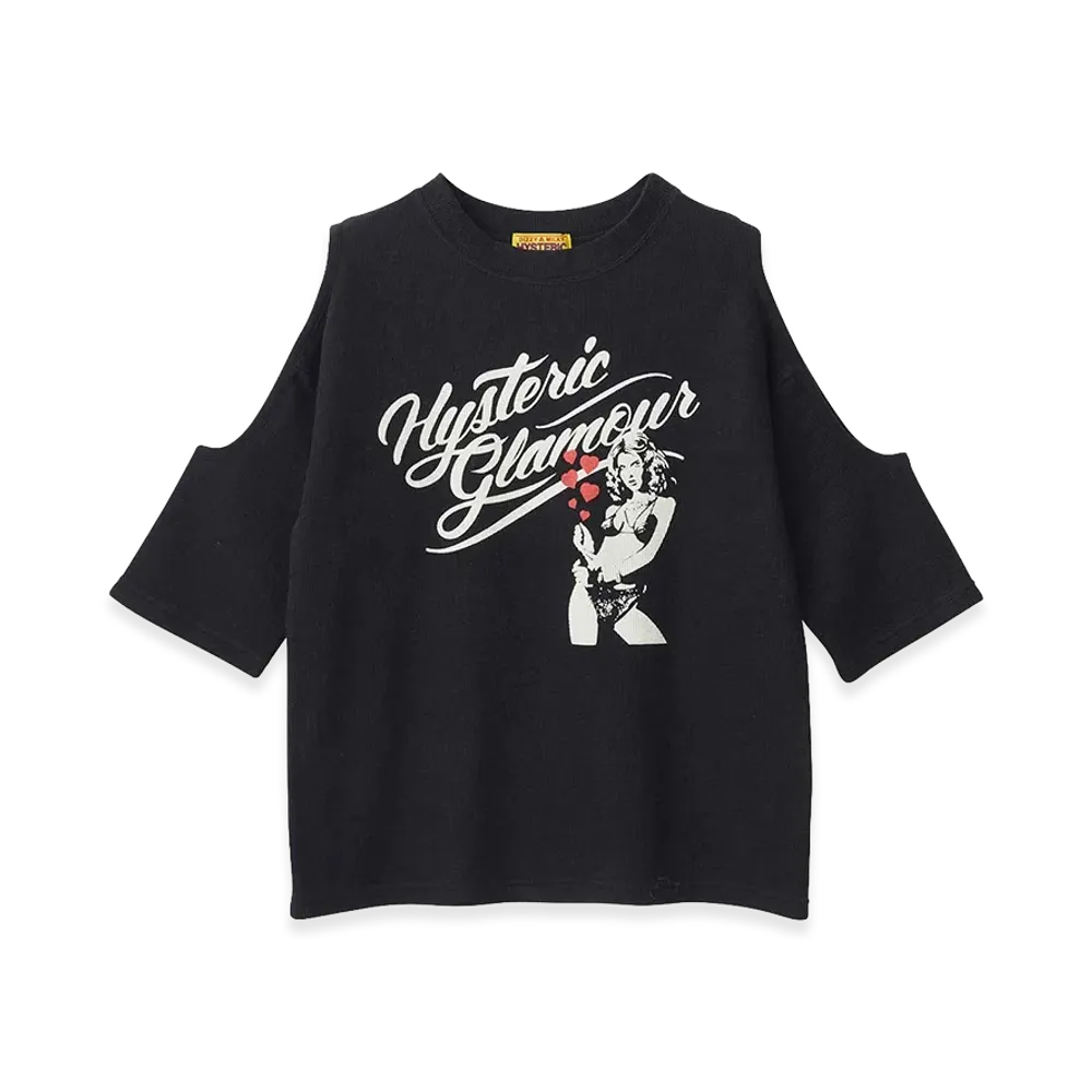 HYSTERIC GLAMOUR Women's HYSTERIC GIRL HEARTS Pullover "Black"