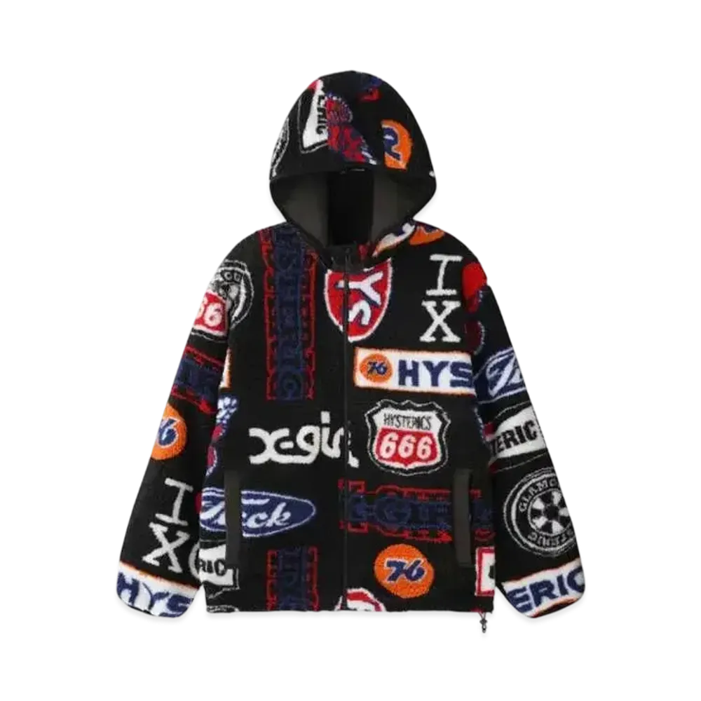 X-girl x HYSTERIC GLAMOUR Reversible Boa Jacket "Black"