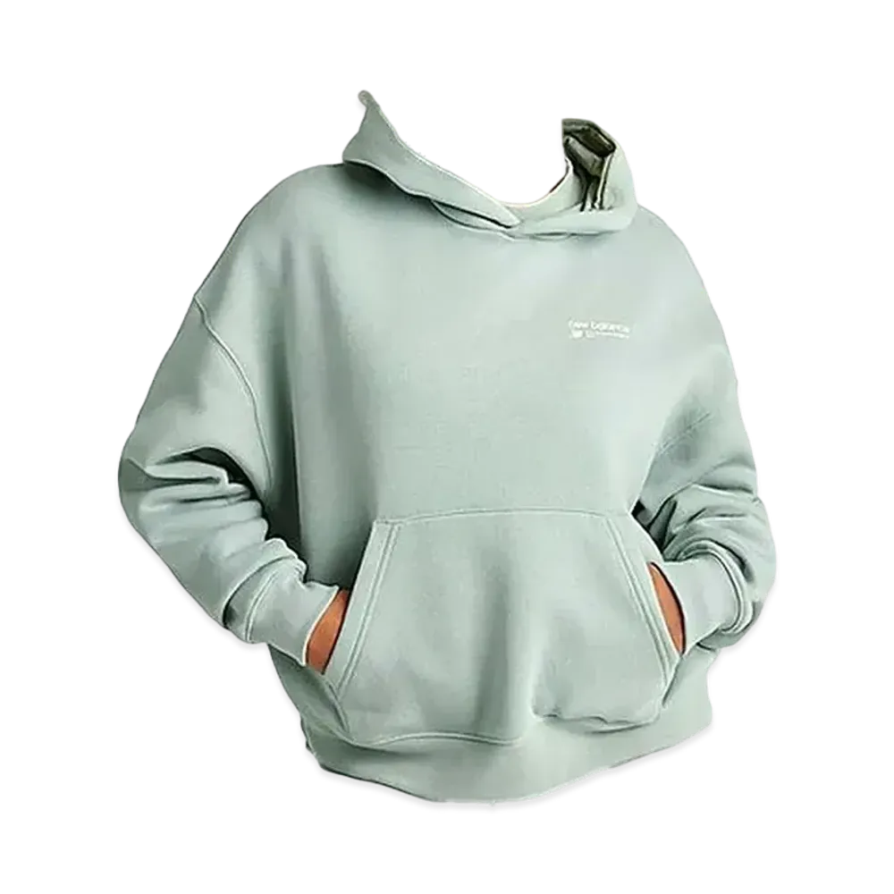 New Balance Essentials Linear Heritage Oversized Sweat Hoodie "Moss Green"