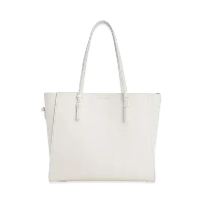 CHARLES & KEITH Classic Double Handle Tote Bag "White"