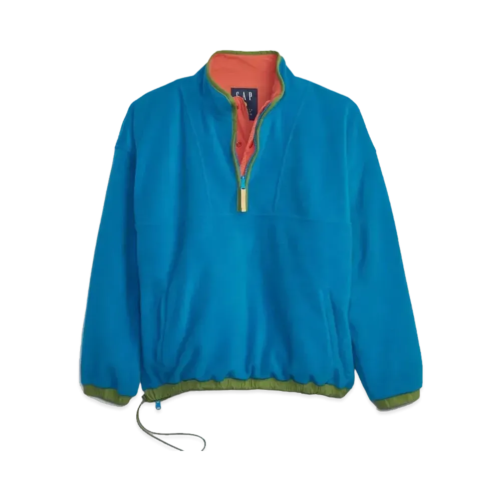 GAP X Sean Wotherspoon Reversible Fleece Halfzip Pullover "Blue/Multi"