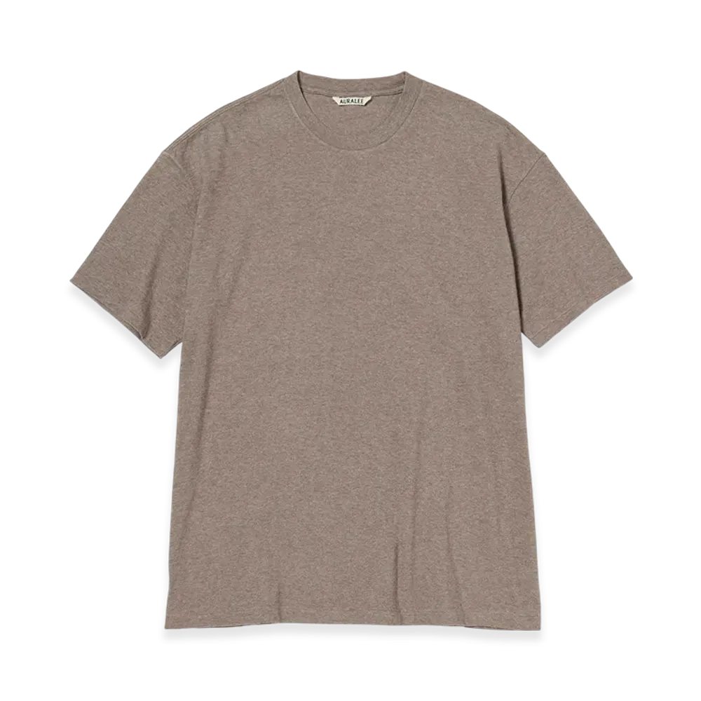 AURALEE Seamless Crew Neck Tee "Top Brown"