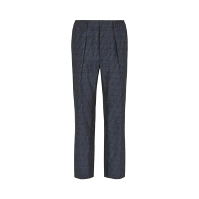 FENDI Men's FF Labyrinth Jacquard Pants "Blue"