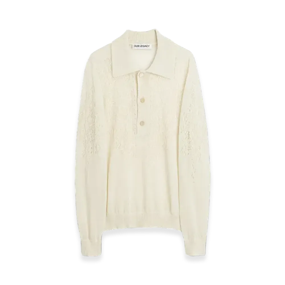 OUR LEGACY Big Piquet "White Floral Pointille"