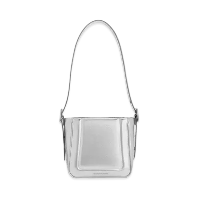 CHARLES & KEITH Petra Boxy Bucket Bag "Silver"