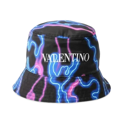 Valentino Neon Camouflage Bucket Hat