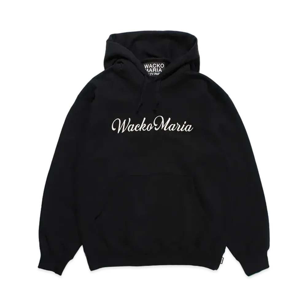 WACKO MARIA Heavy Weight Pull Over Hooded Sweat Shirt "Black"