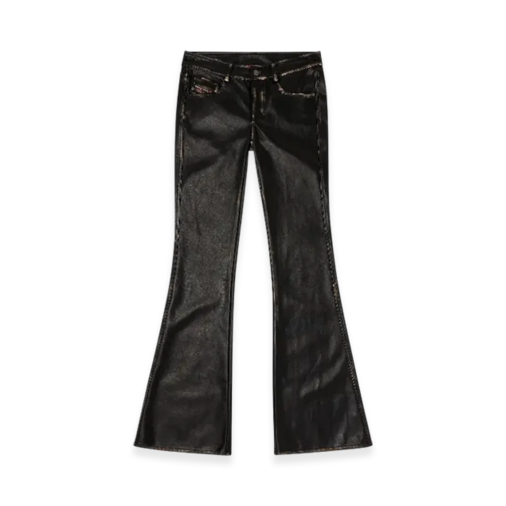 Diesel P-Stellar-Q1 Faux Leather Five Pocket Pants "Black"