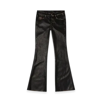 Diesel P-Stellar-Q1 Faux Leather Five Pocket Pants "Black"