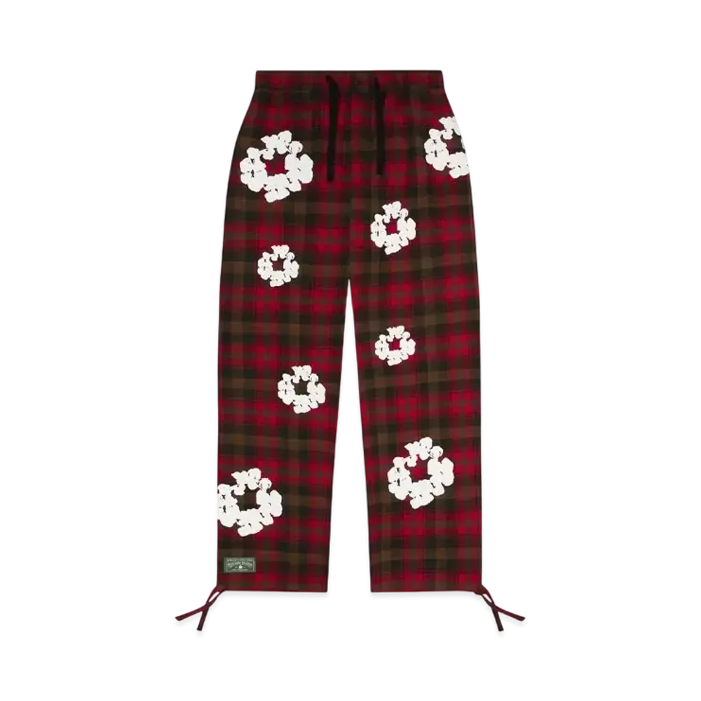 DENIM TEARS Cotton Wreath Pajama Pants "Red"