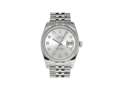 ROLEX Datejust 10P Diamonds "Silver/Stainless Steel/White Gold"