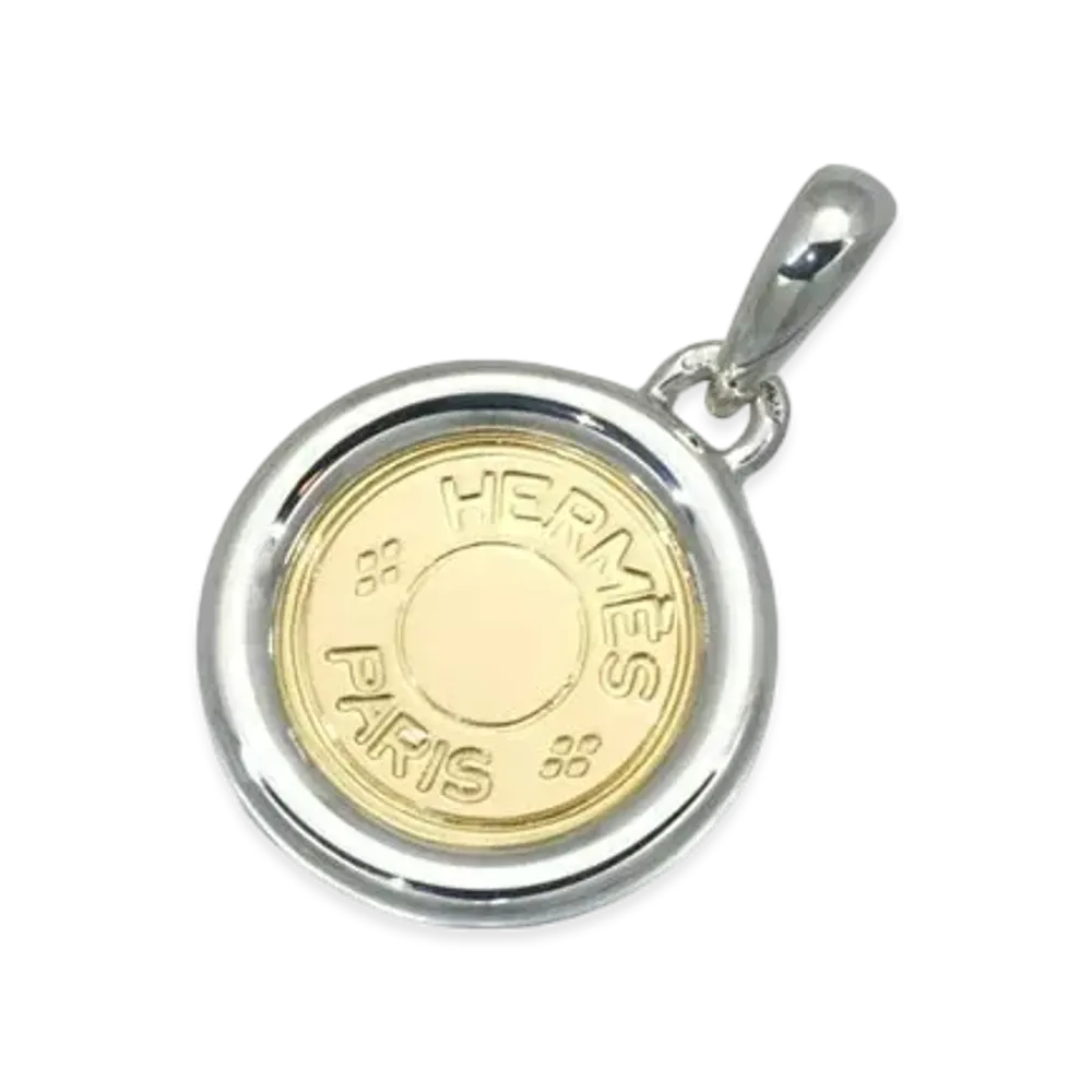 Hermes Sellier Pendant Top "Silver/Gold"
