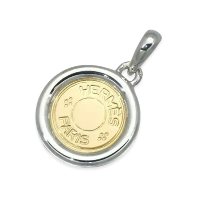 Hermes Sellier Pendant Top "Silver/Gold"