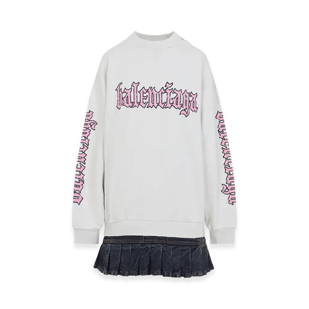 BALENCIAGA Women's Hybrid Mini Dress "White"