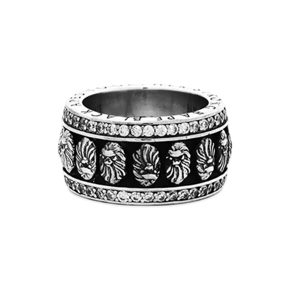 A BATHING APE Bape Black Ring #1 "Silver"