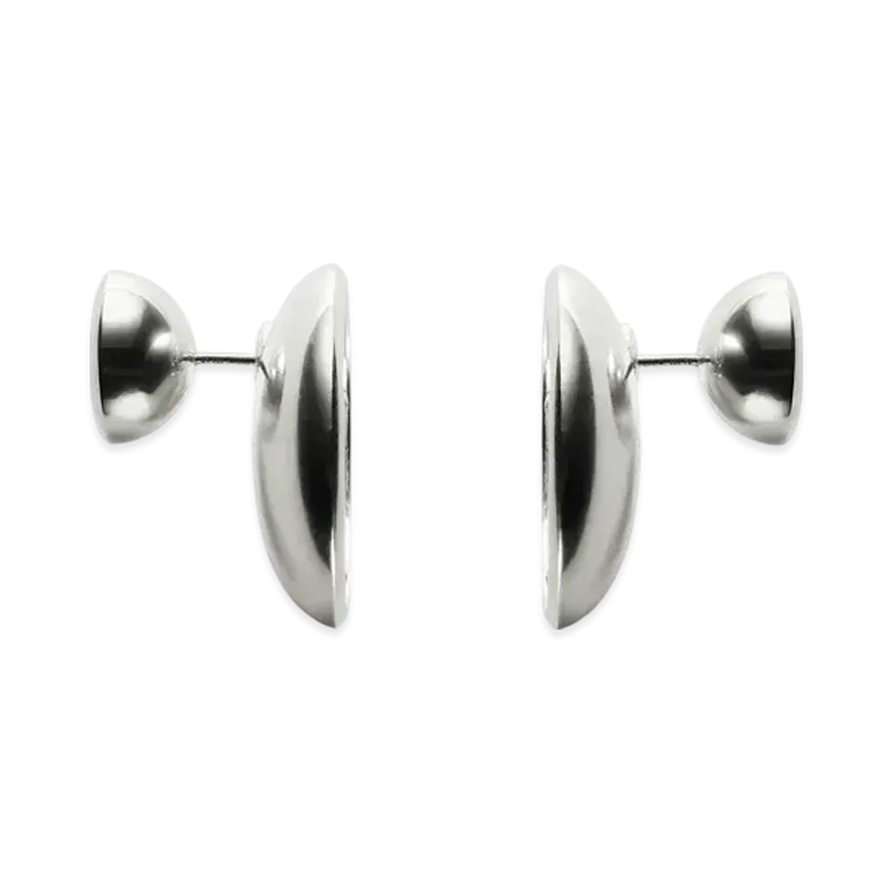 Bottega Veneta Concave Earrings "Silver"