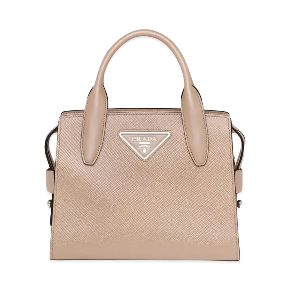PRADA Saffiano Leather Kristen Handbag "Beige Pink"