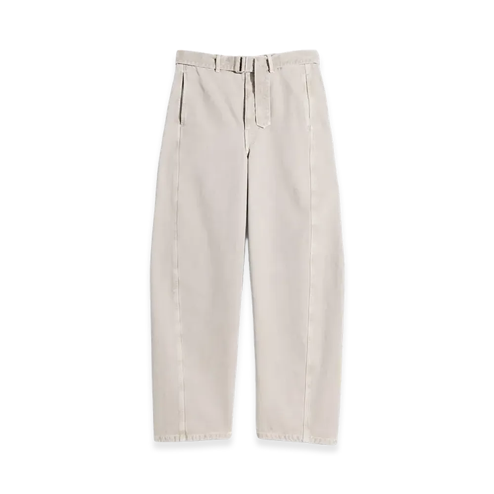 LEMAIRE Women's Twisted Heavy Broken Twill Snow Belted Pants "Moonstone"
