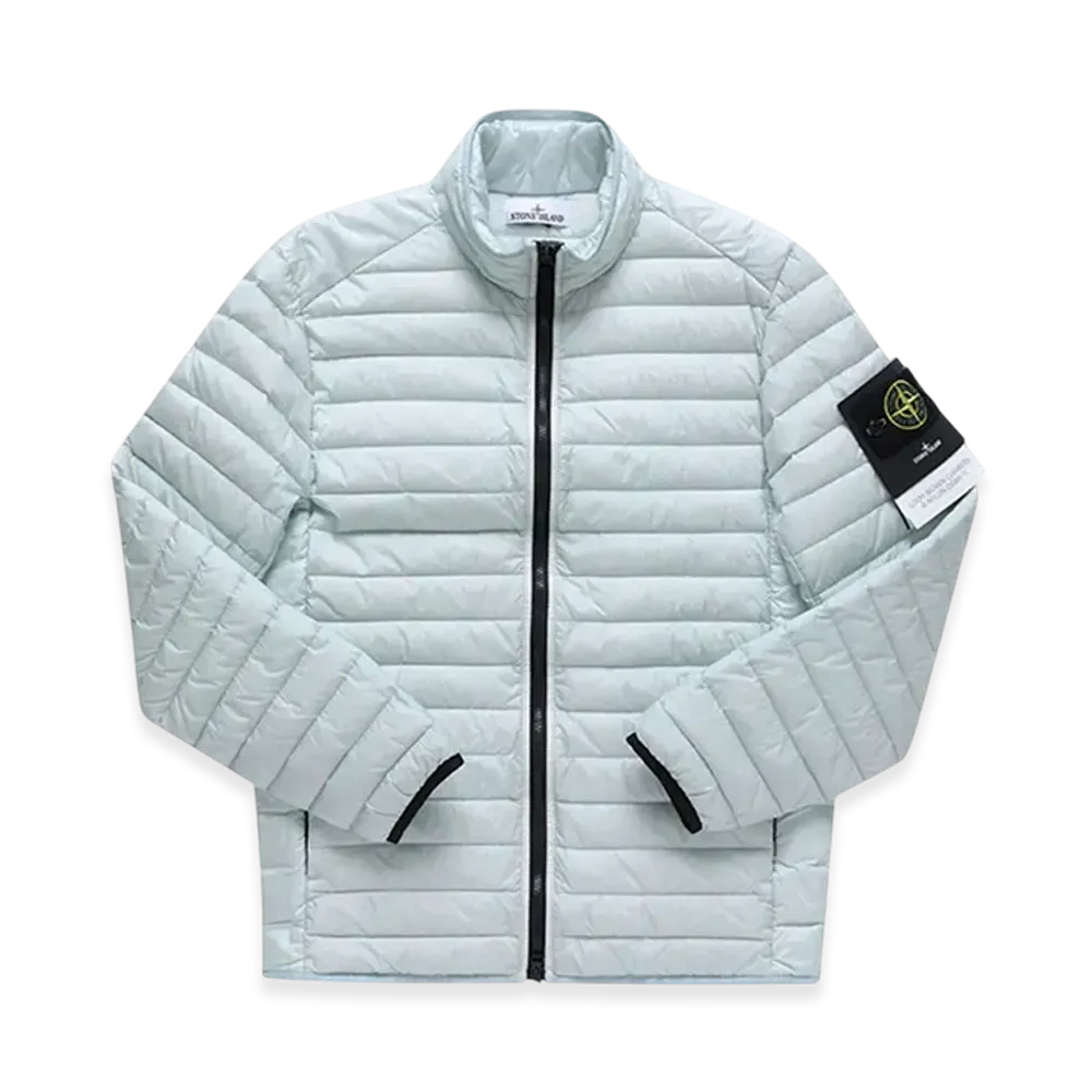 Stone Island 41524 Loom Woven Chambers R-Nylon Down-TC Garment Dyed Packable Jacket - 22FW "Light Grey"