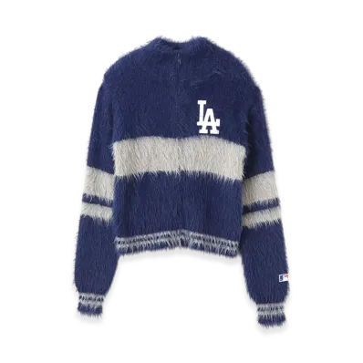 atmos x MLB Shaggy Knit Blouson "Navy"