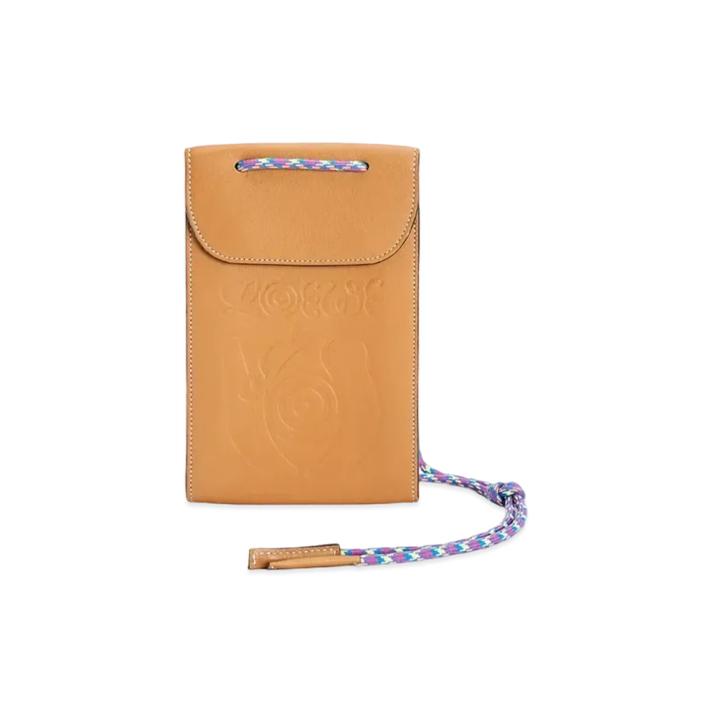 LOEWE Neck Pocket In Classic Calfskin "Honey/Multicolor"