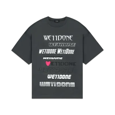WE11DONE Love We11Done Logo T-shirt "Charcoal"
