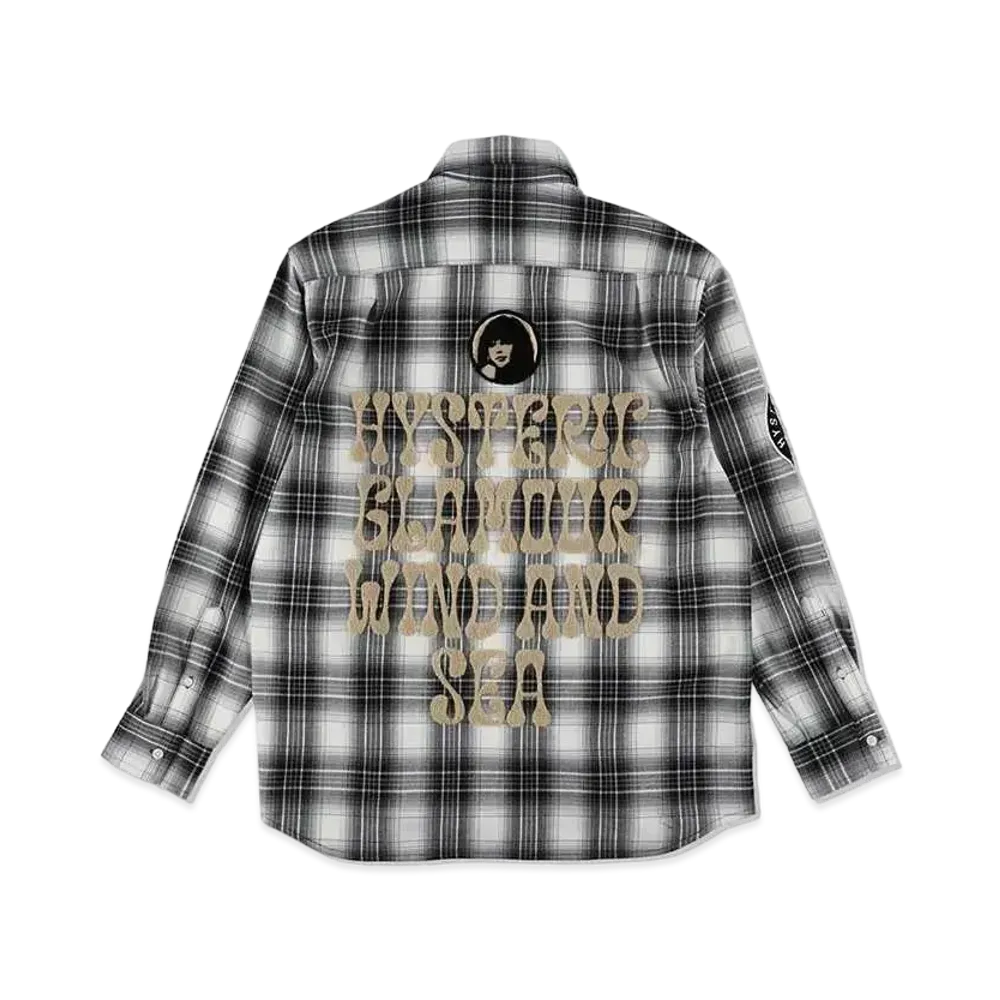 WIND AND SEA x HYSTERIC GLAMOUR Check Shirt "Black" WDS-C-HYS-24-Q2-05