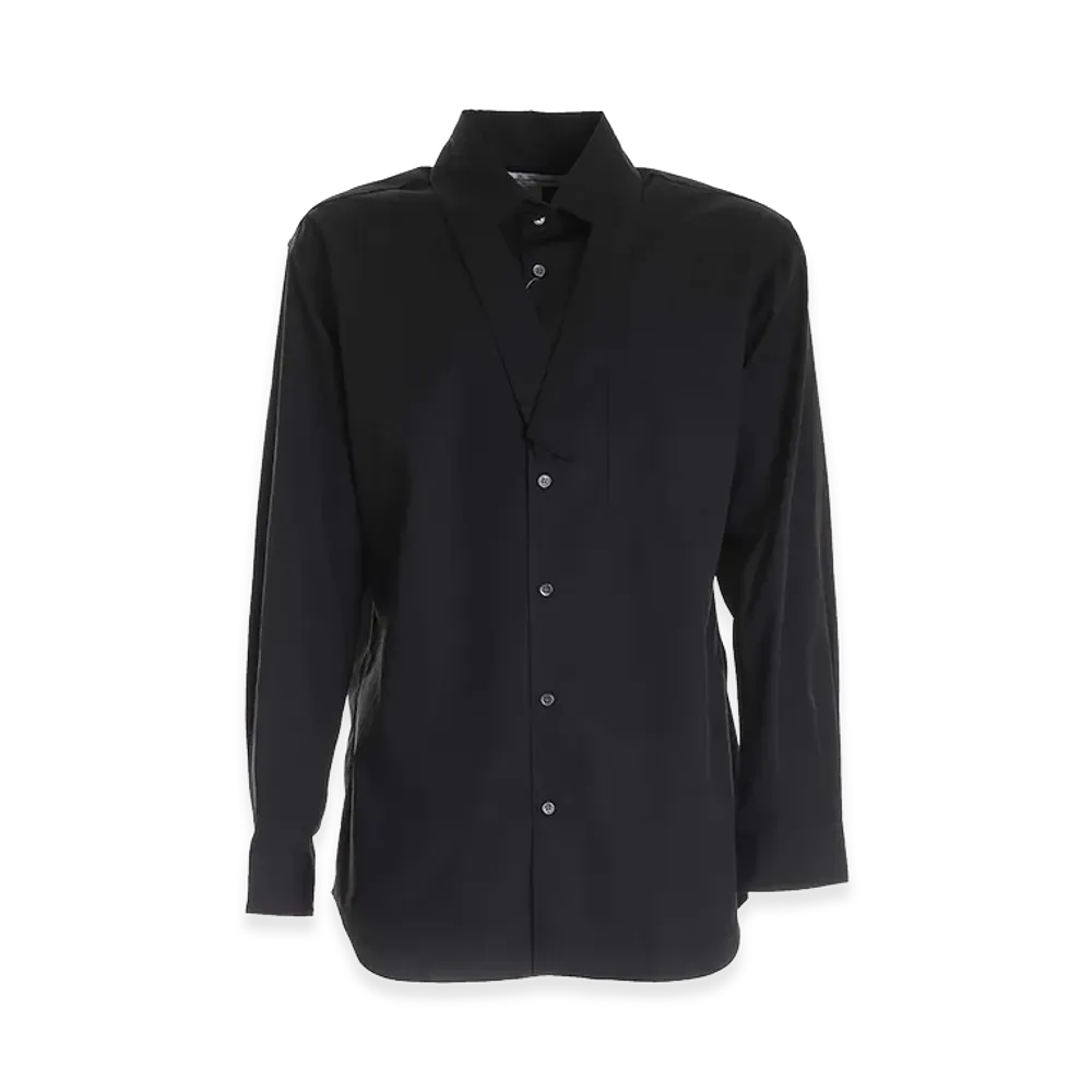 COMME des GARCONS SHIRT Ribbon On The Neckline Shirt "Black"