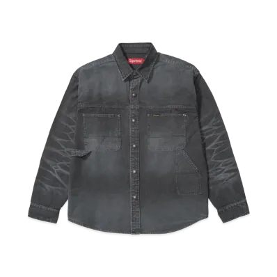 Supreme Worn Snap Painter Shirt "Black"