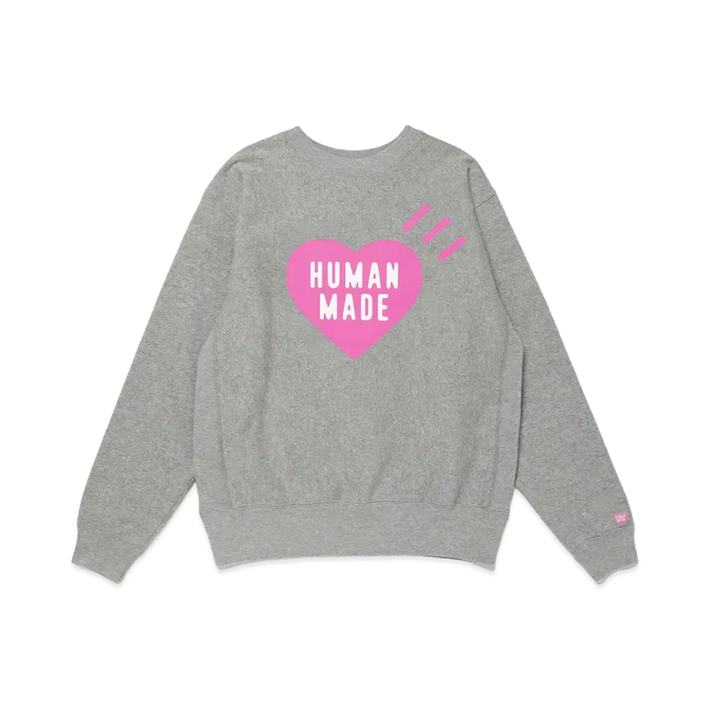 HUMAN MADE Stores Exclusive Heart Sweatshirt Harajuku "Gray"