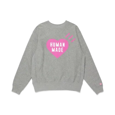HUMAN MADE Stores Exclusive Heart Sweatshirt Harajuku "Gray"