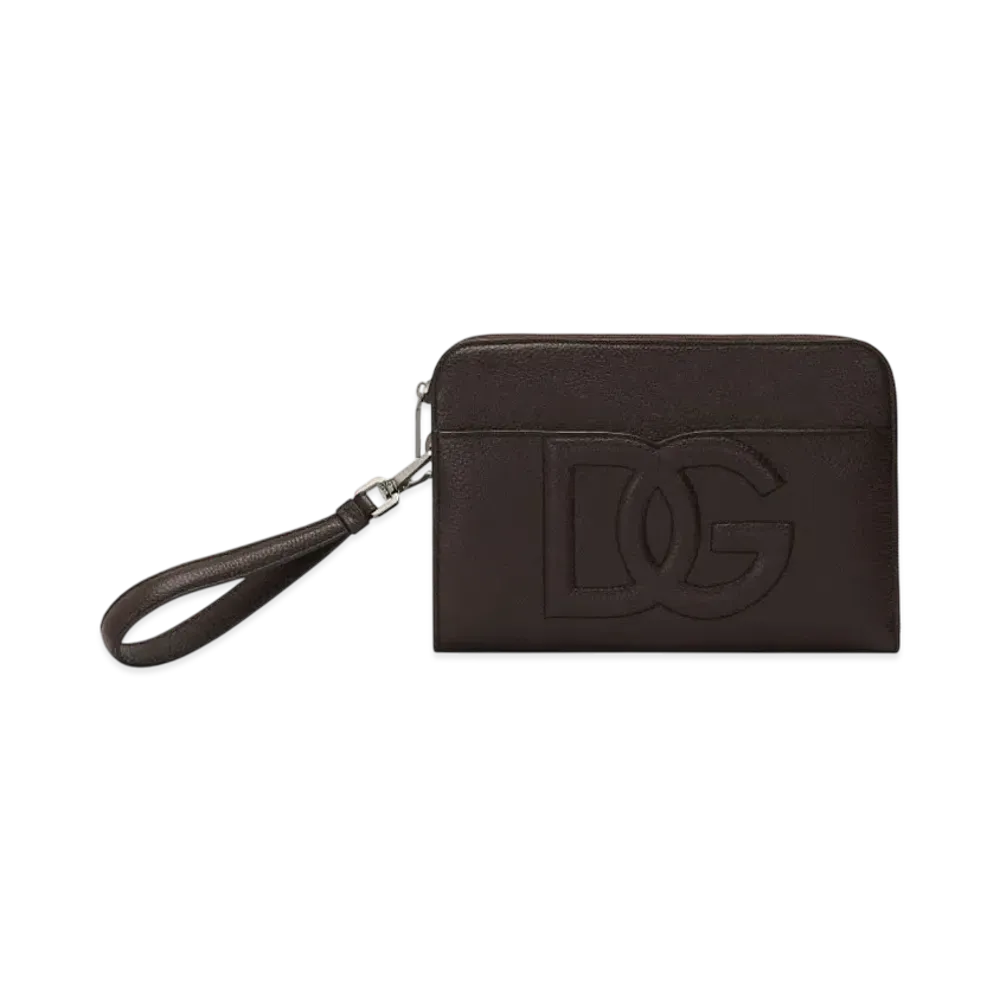 DOLCE&GABBANA Medium Deerskin Pouch "Black"
