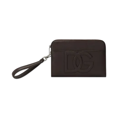 DOLCE&GABBANA Medium Deerskin Pouch "Black"