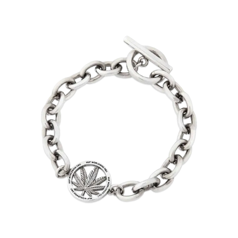 HUF Summer 24 Plantlife Coin Bracelet "Silver"