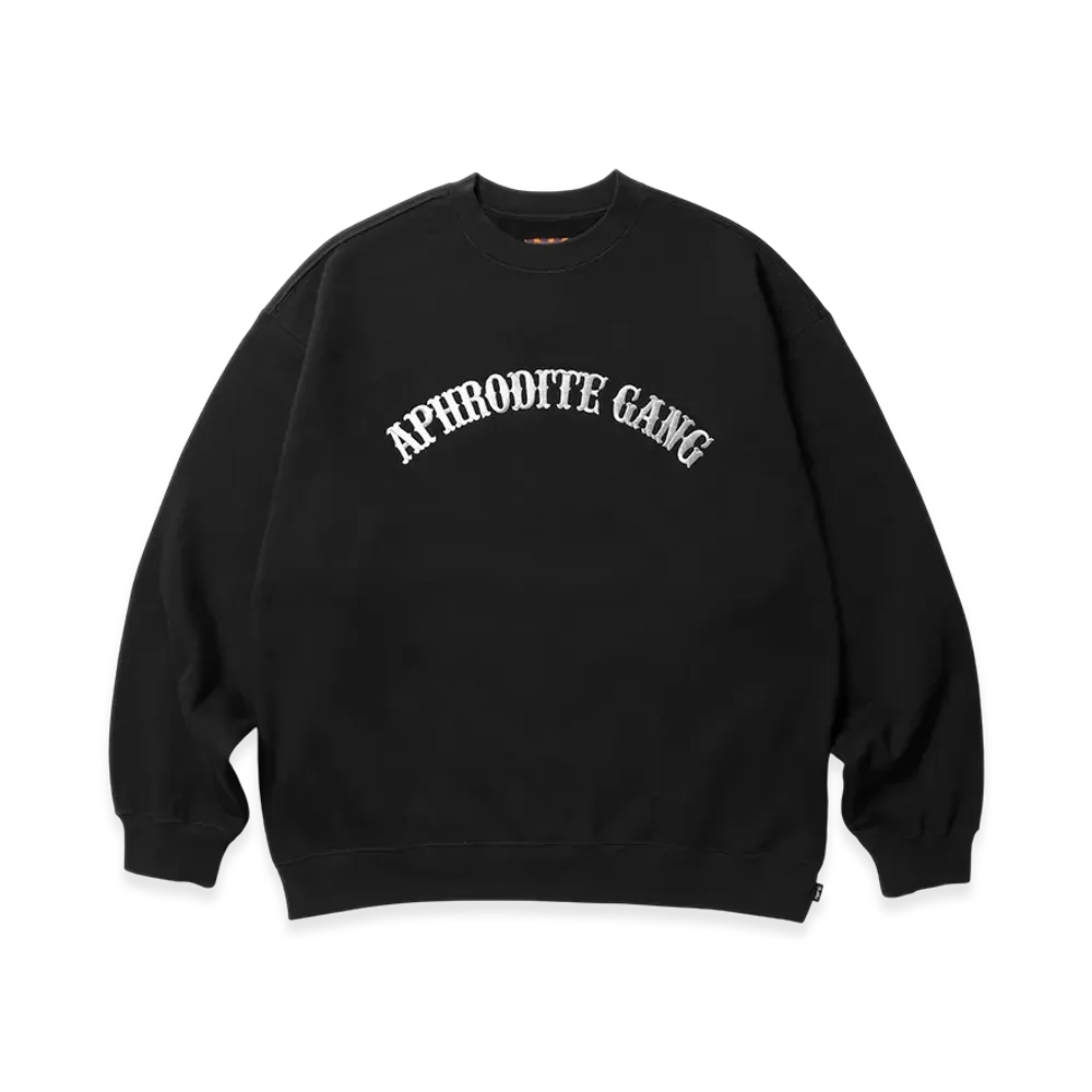 APHRODITEGANG Arch Logo Crew Neck Sweat Shirt "Black"